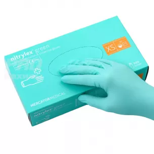 Перчатки нитриловые н/ст. текстур. б/пудры р. S (голубые) NITRYLEX PF /Mercator Medical/ фото 1