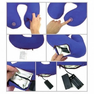 Подушка-подголовник массажная "Neck Massage Cushion" (синяя) FITSTUDIO фото 4