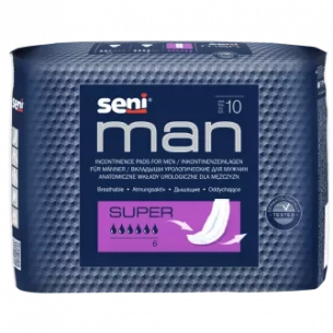 Вкладыши урологические SENI Man 20 шт super муж. фото 1