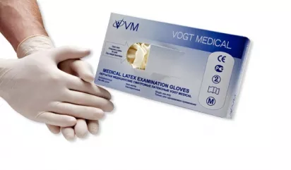Перчатки смотровые н/ст XL (9-10) гладкие, опудренные /Vogt Medical/ фото 1