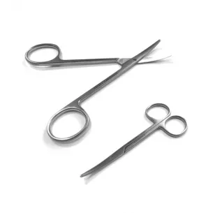 Ножницы глазные вертикально изогнутые тупоконечные 115мм (н-42ss) фото 1