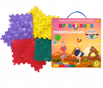 Коврик массажный модульный ОРТО ПАЗЛ МИКС Универсальный фото 1