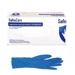Перчатки смотровые Сверхпрочные High Risk Safe and Care фото 1
