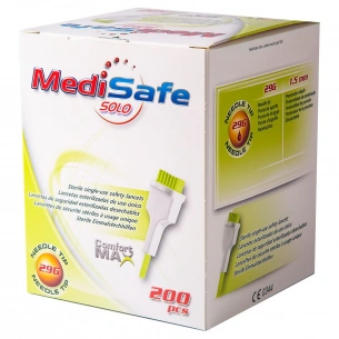Ланцет автоматический MediSafe Solo, 29G (200шт) фото 1