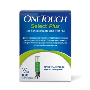 Тест-полоски One Touch Select Plus № 100 фото 1
