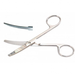 Ножницы тупоконечные вертикально-изогнут. 14,5 см Surgicon LTD J-22-027 фото 1