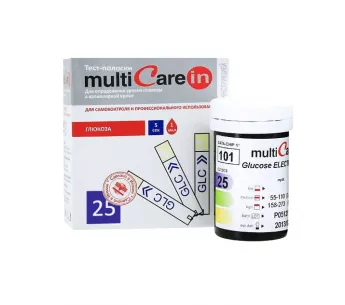 Тест-полоски "multiCare-in" Глюкоза № 25 фото 1